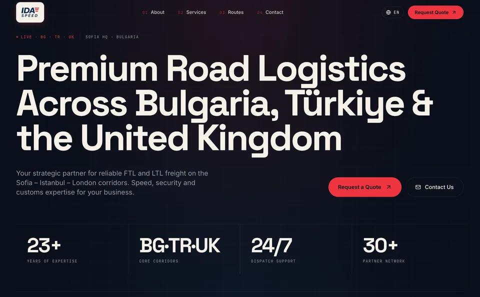 IDA SPEED: Lojistik Kurumsal Site