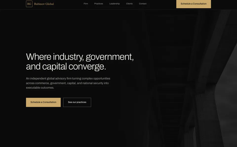 Rubinov Global: Kurumsal Web Sitesi